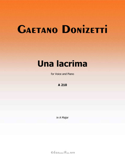 Una lacrima, by Donizetti