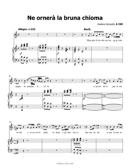 N'ornerà la bruna chioma, by Donizetti