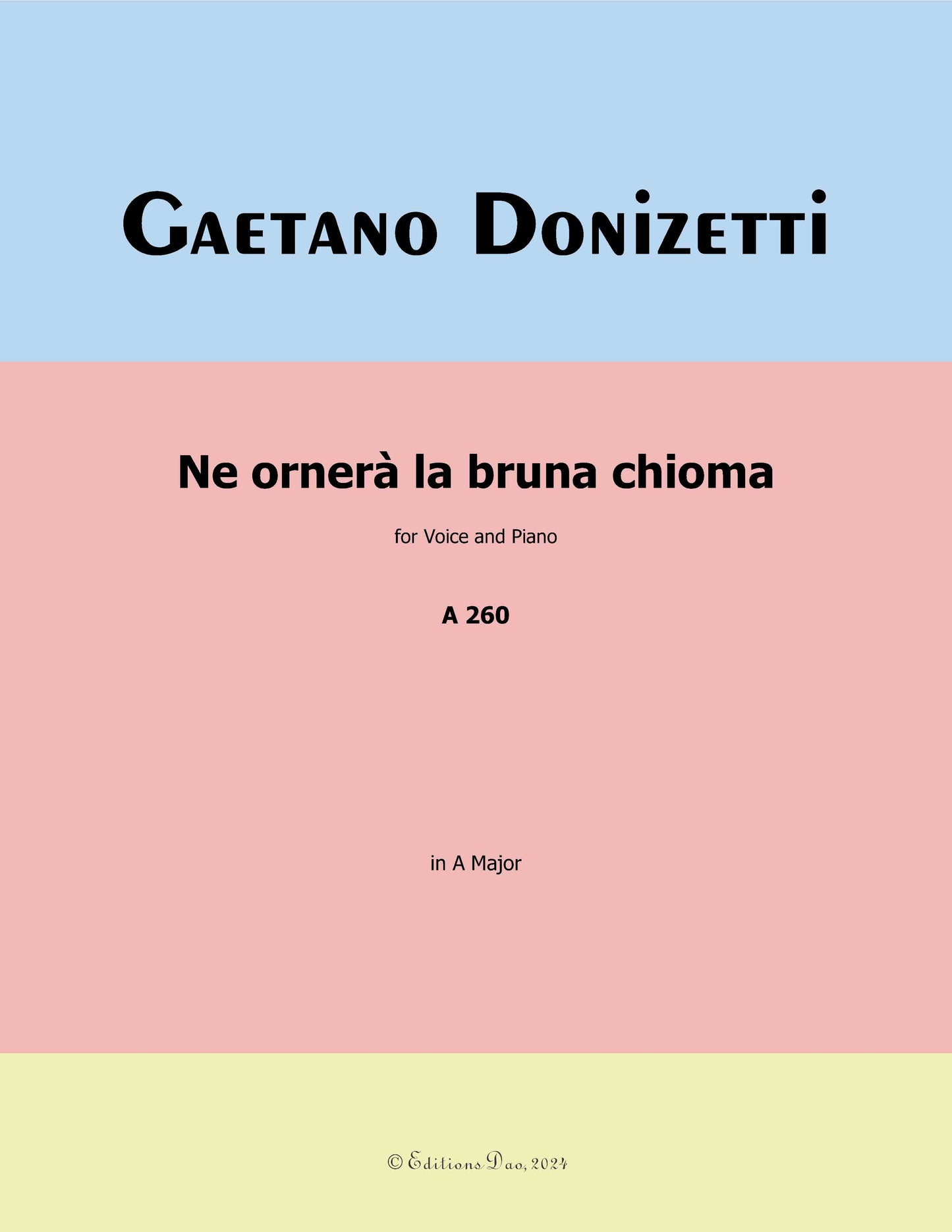 N'ornerà la bruna chioma, by Donizetti