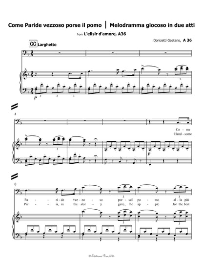 Come Paride vezzoso porse il pomo, by Donizetti