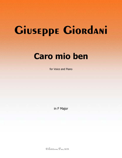 Caro mio ben, by G. Giordani