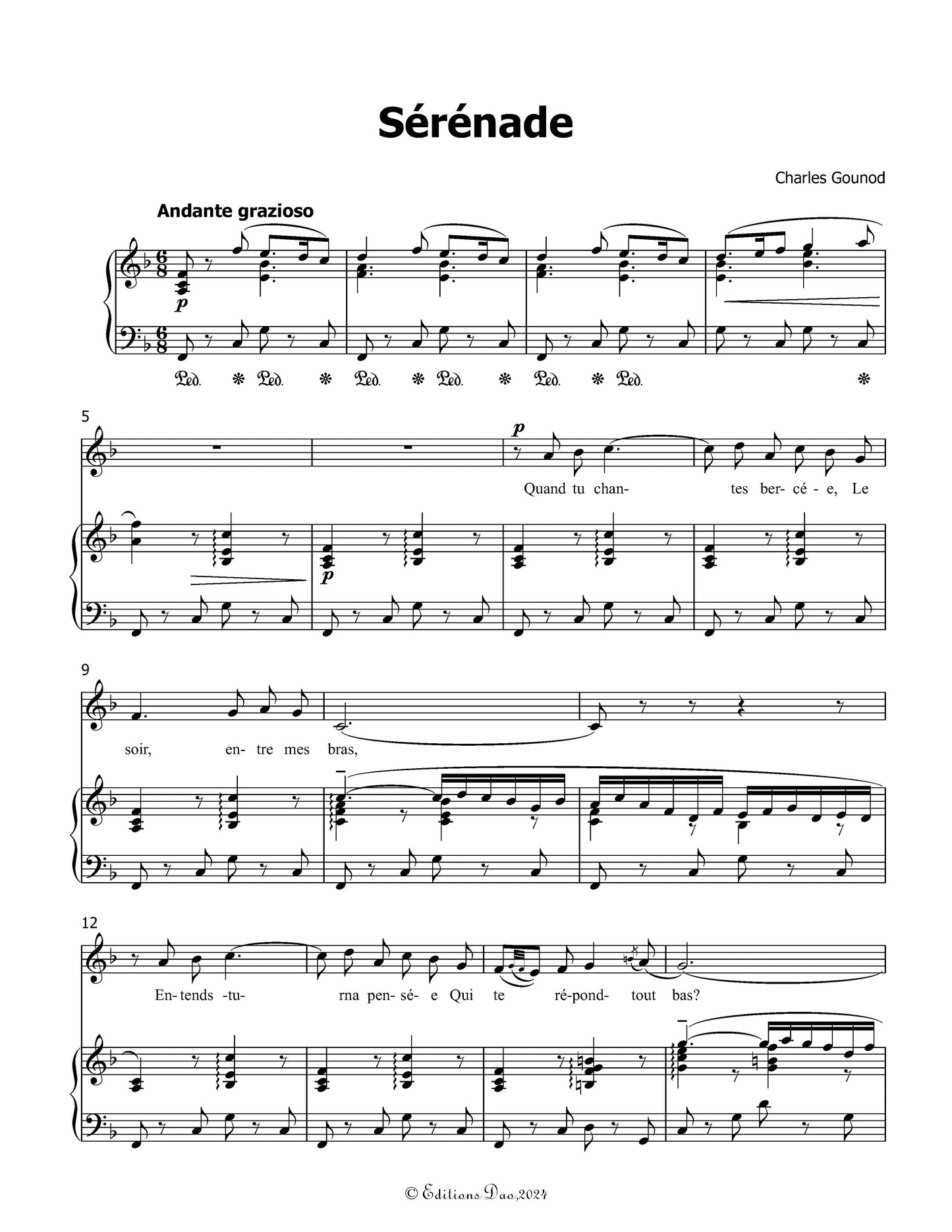 Sérénade, by Gounod