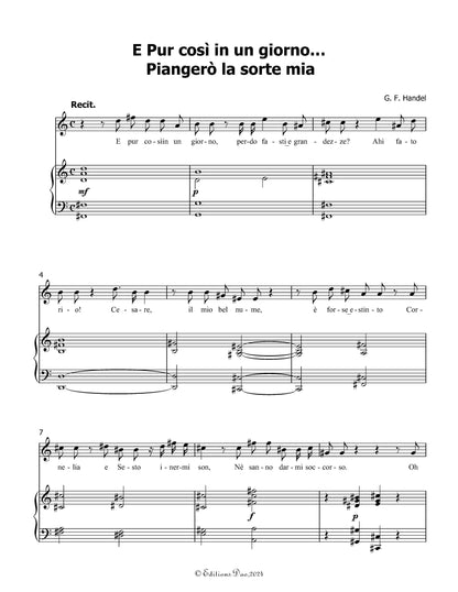 E pur così in un giorno...Piangerò la sorte mia, by Handel