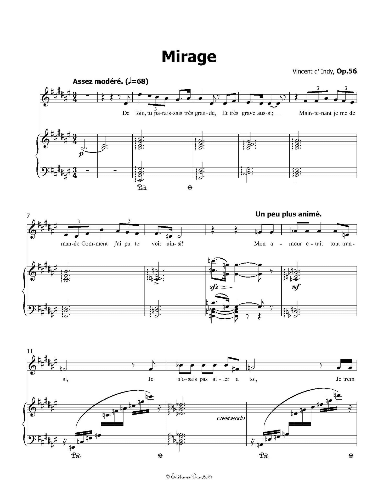 Mirage, by V. d' Indy
