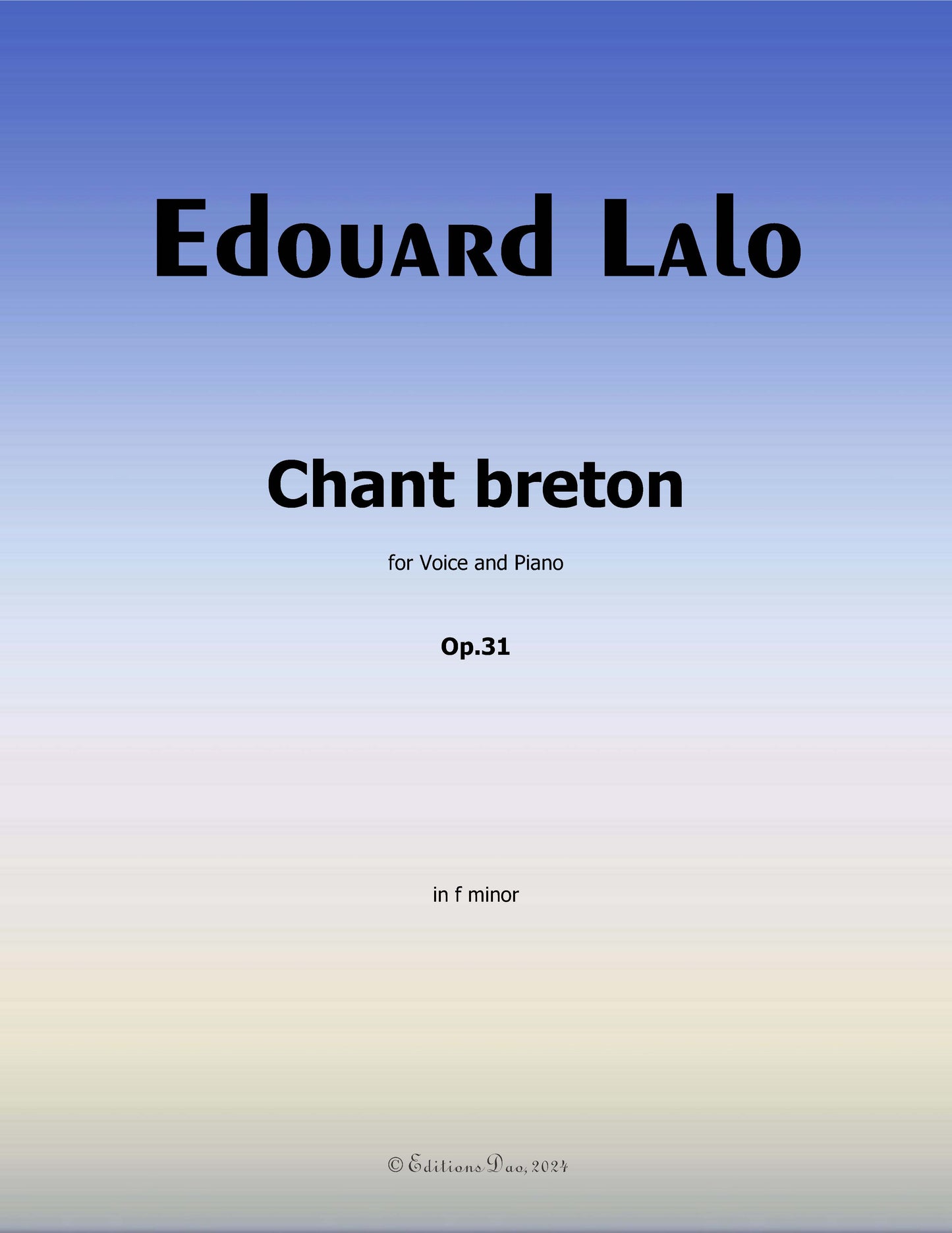 Chant breton, by Lalo