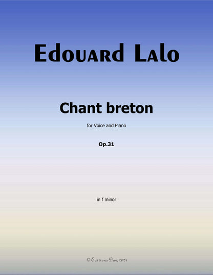 Chant breton, by Lalo