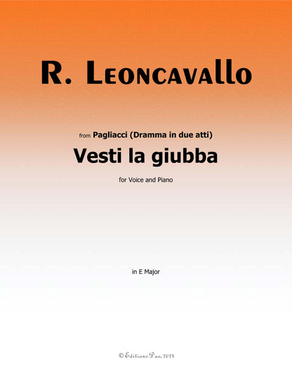 Vesti la giubba, by Leoncavallo