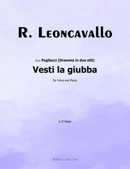 Vesti la giubba, by Leoncavallo