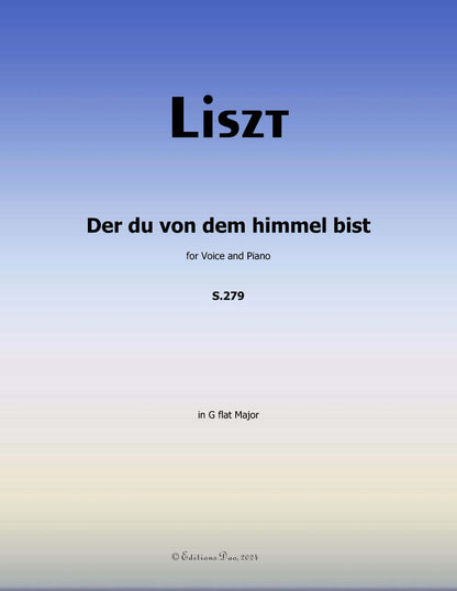 Der du von dem himmel bist, by Liszt