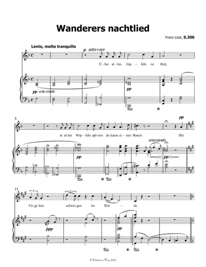 Wanderers nachtlied, by Liszt