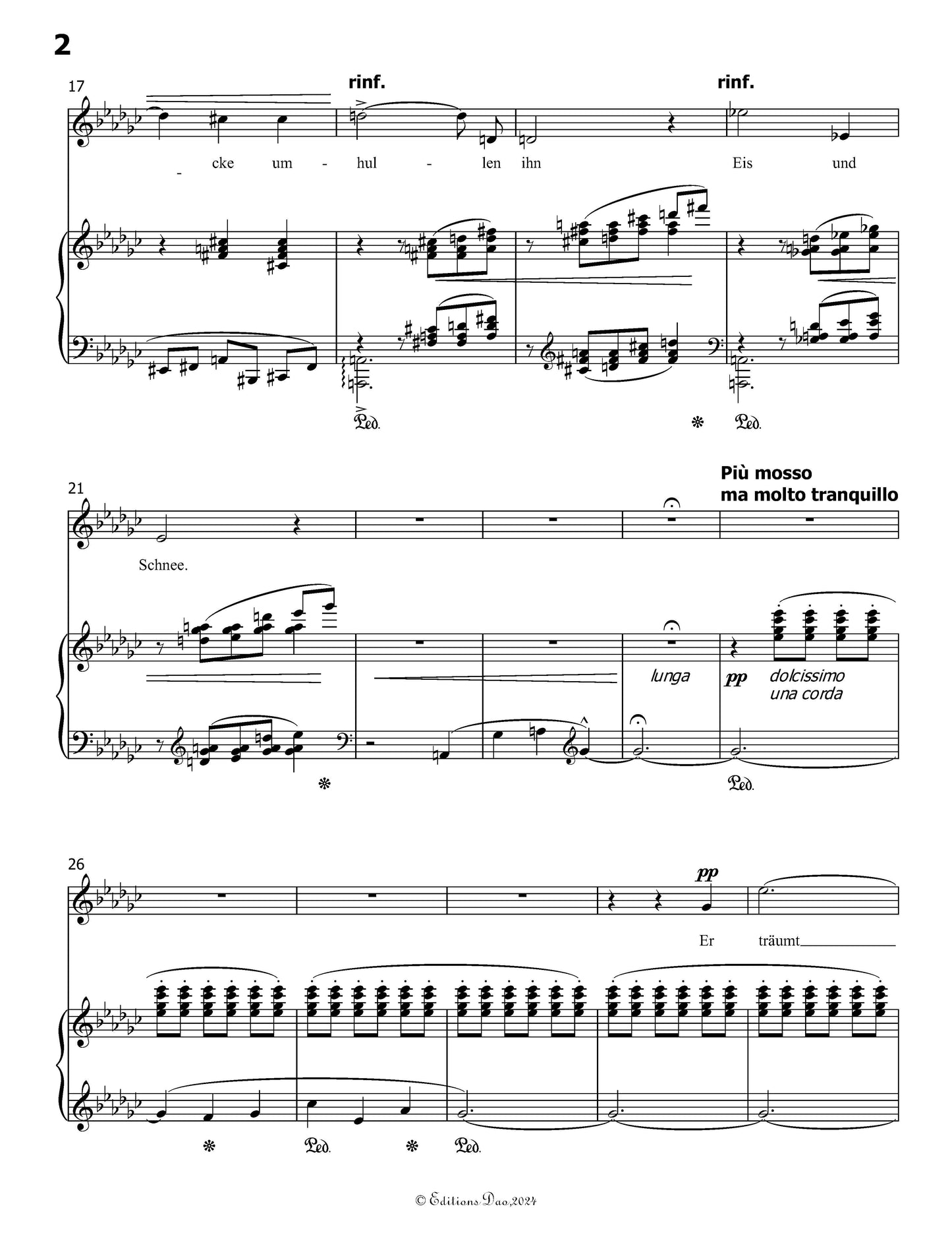 Ein fichtenbaum stent einsam, by Liszt
