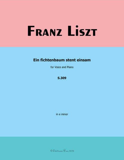 Ein fichtenbaum stent einsam, by Liszt