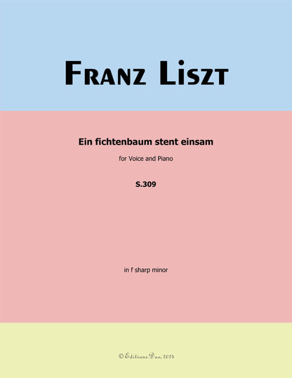 Ein fichtenbaum stent einsam, by Liszt
