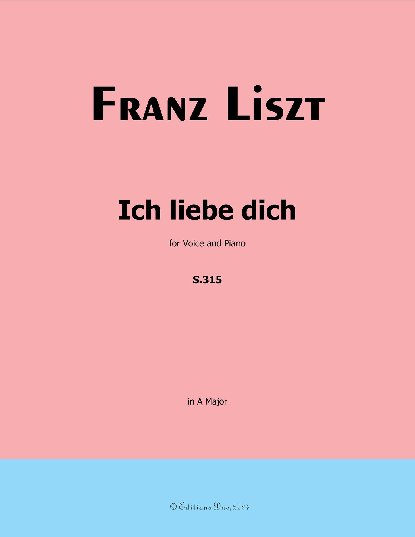 Ich liebe dich, by Liszt