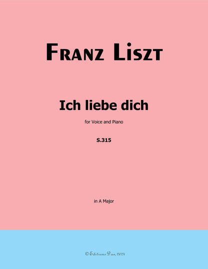 Ich liebe dich, by Liszt