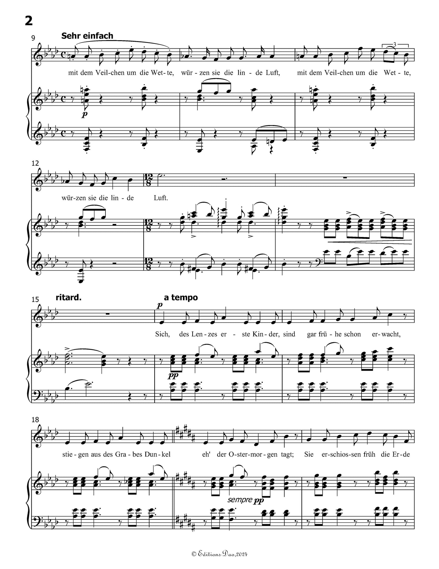 Die schlusselblumen, by Liszt