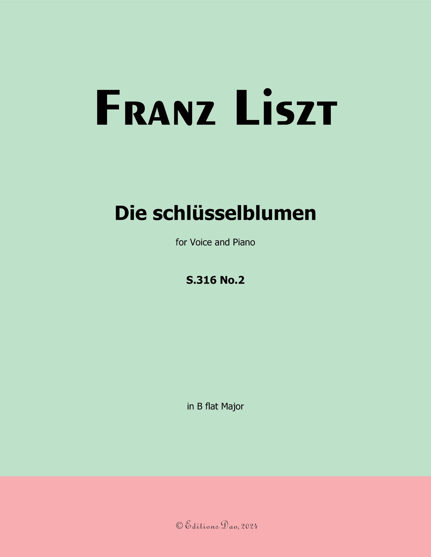 Die schlusselblumen, by Liszt