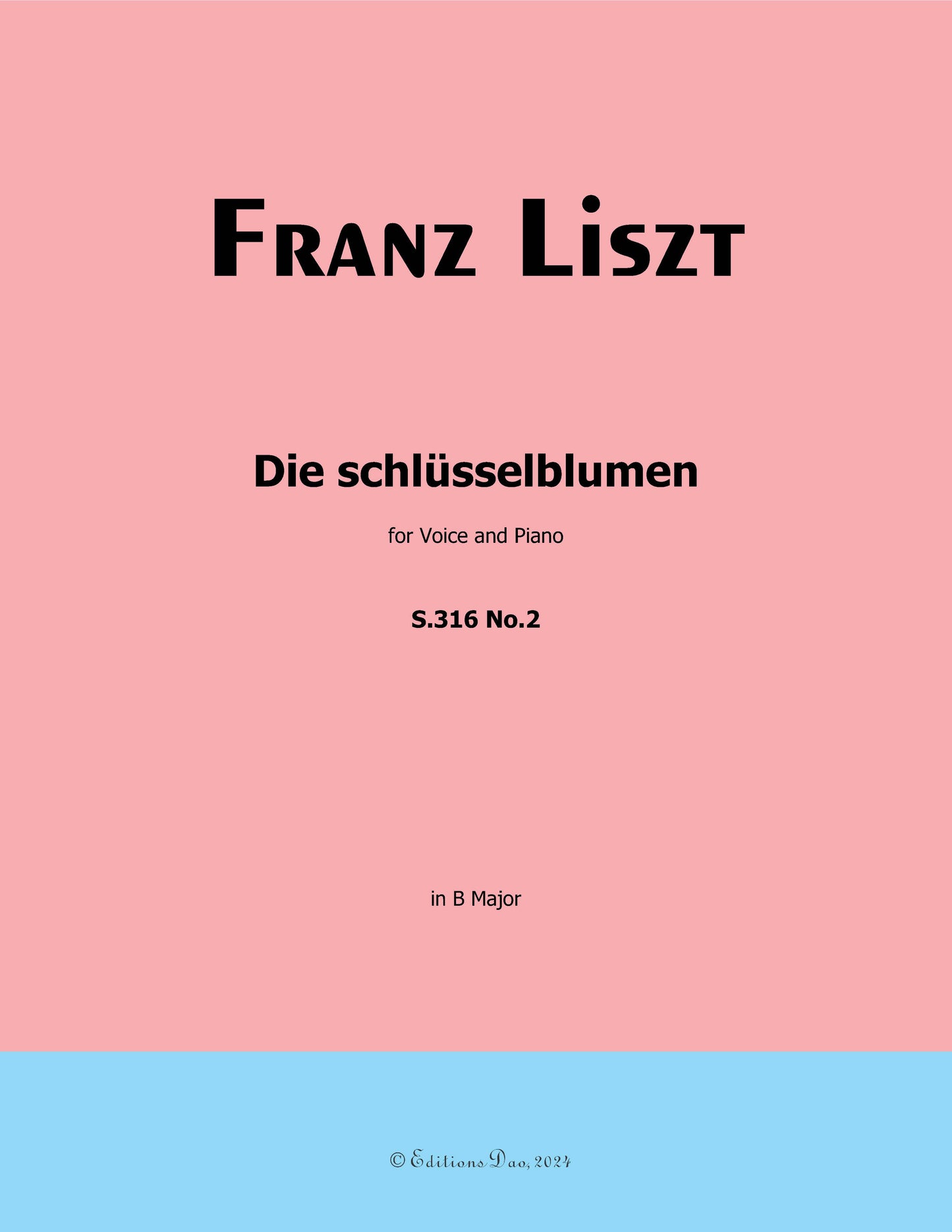 Die schlusselblumen, by Liszt