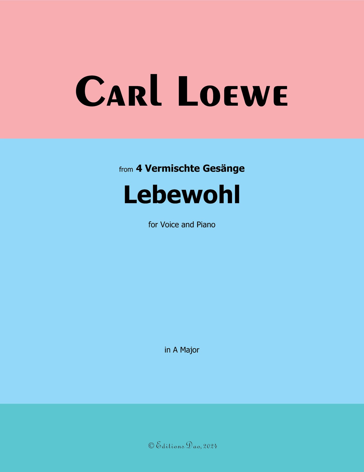 Lebewohl, by C. Loewe
