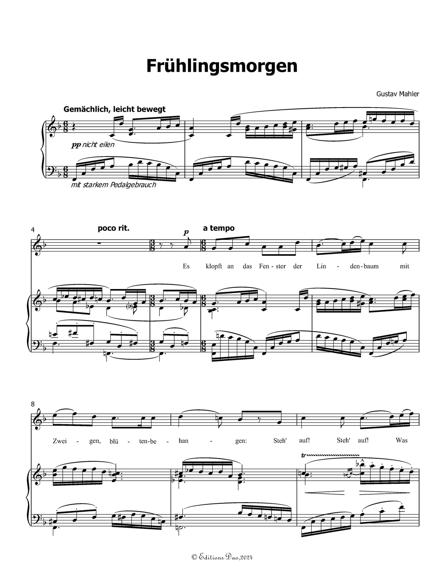 Frühlingsmorgen,by G. Mahler