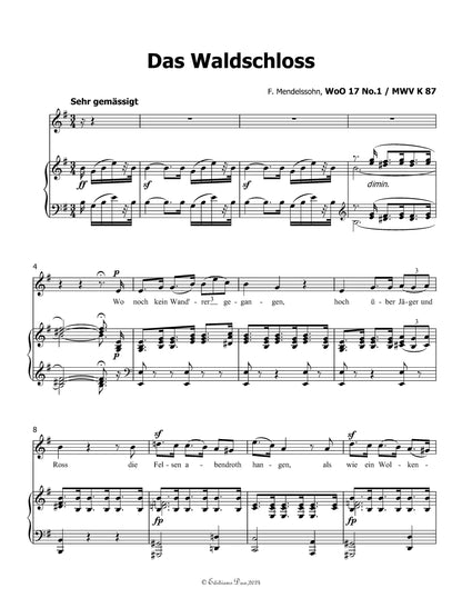 Das Waldschloss, by F. Mendelssohn