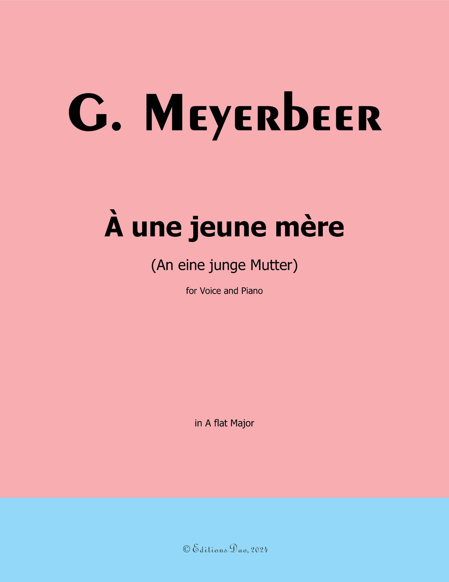 À une jeune mère, by Meyerbeer