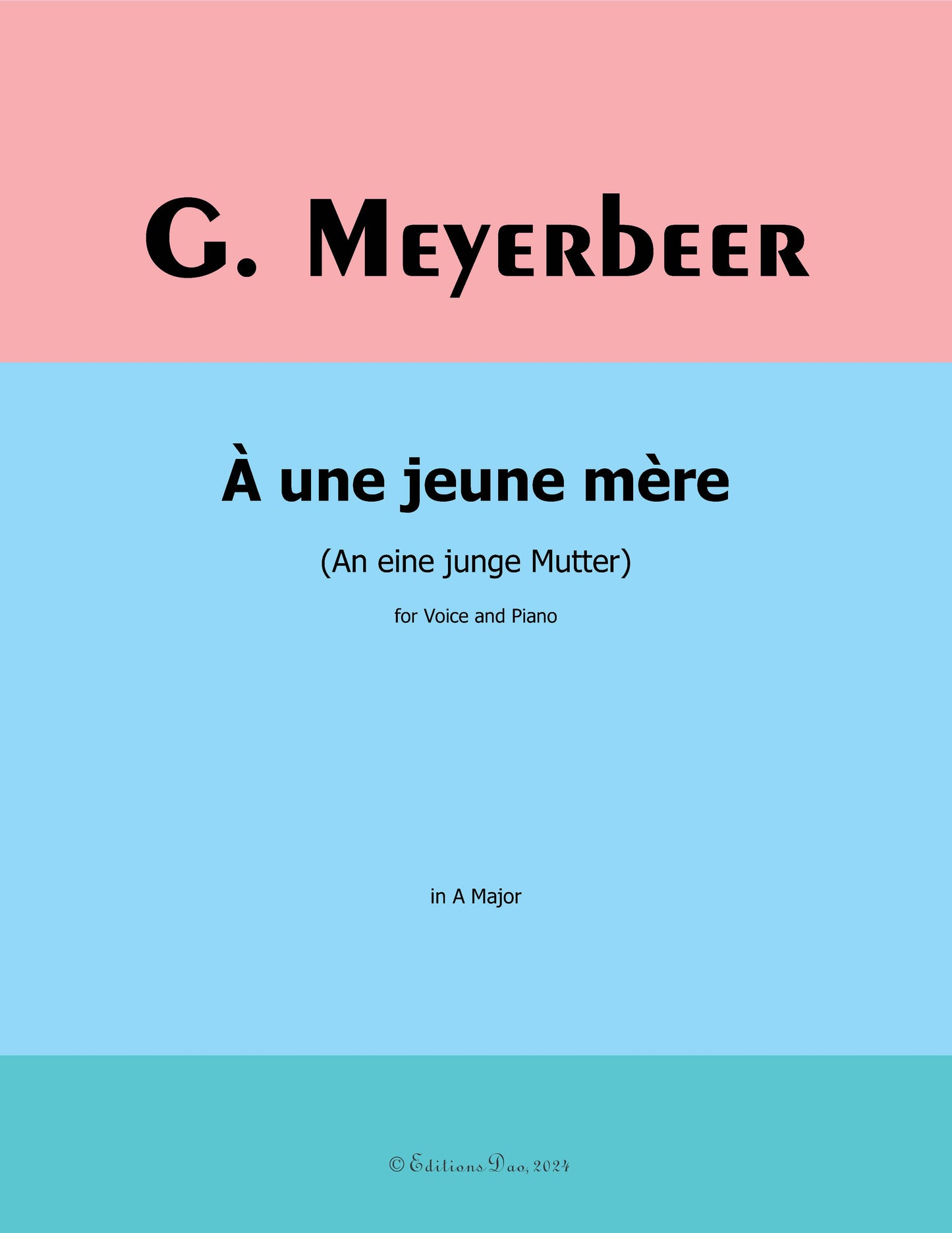 À une jeune mère, by Meyerbeer
