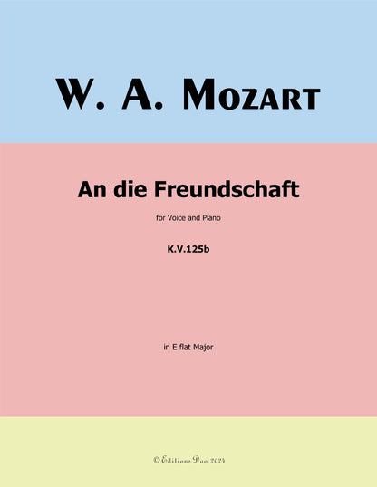 An die freundschaft, by W. A. Mozart