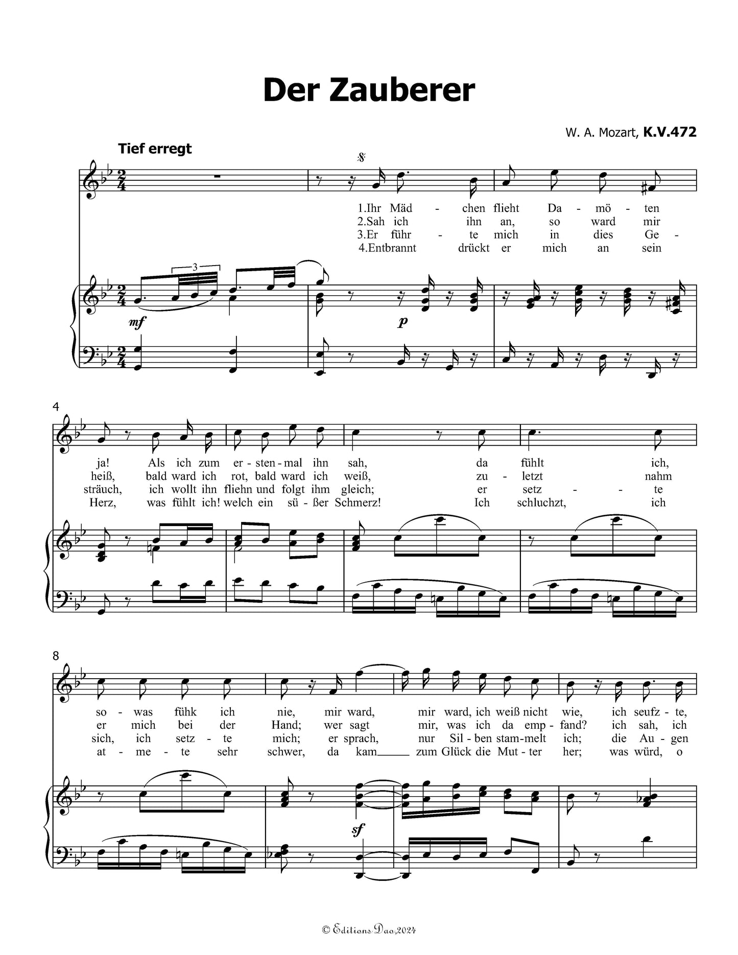 Der zauberer, by W. A. Mozart