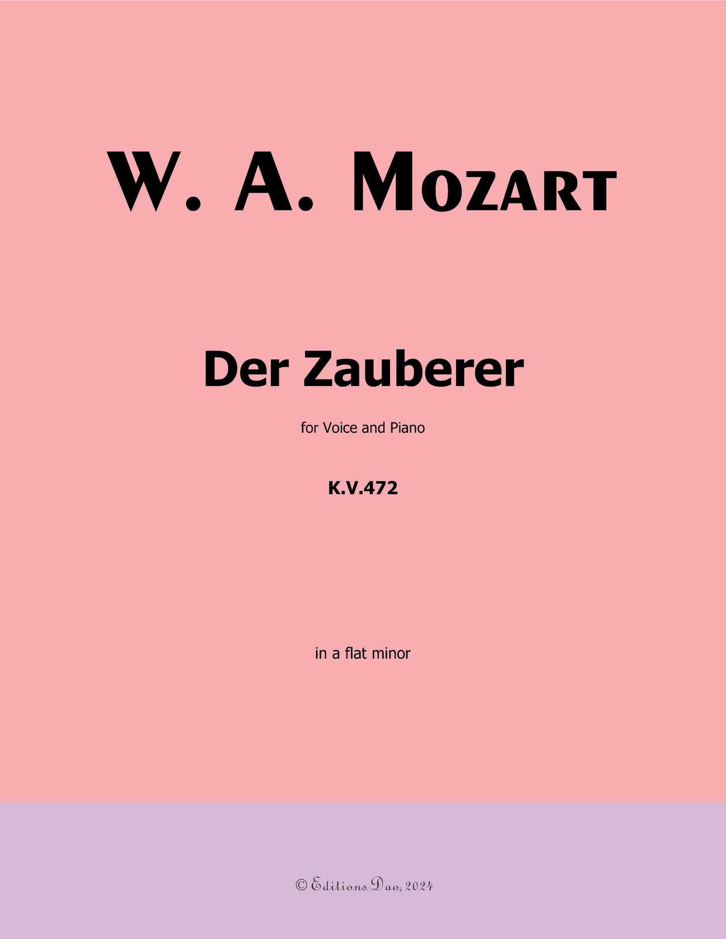 Der zauberer, by W. A. Mozart