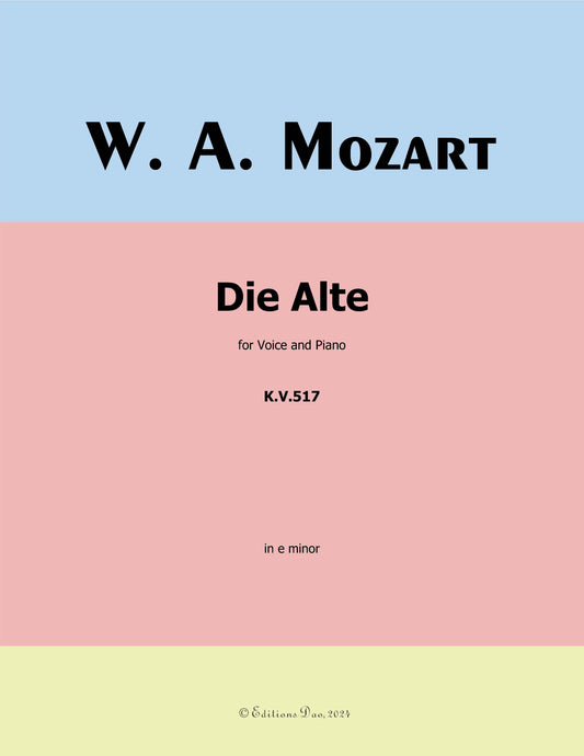 Die alte, by W. A. Mozart