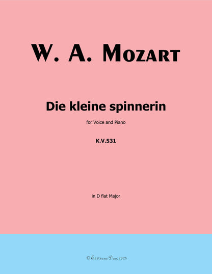 Die kleine spinnerin, by W. A. Mozart