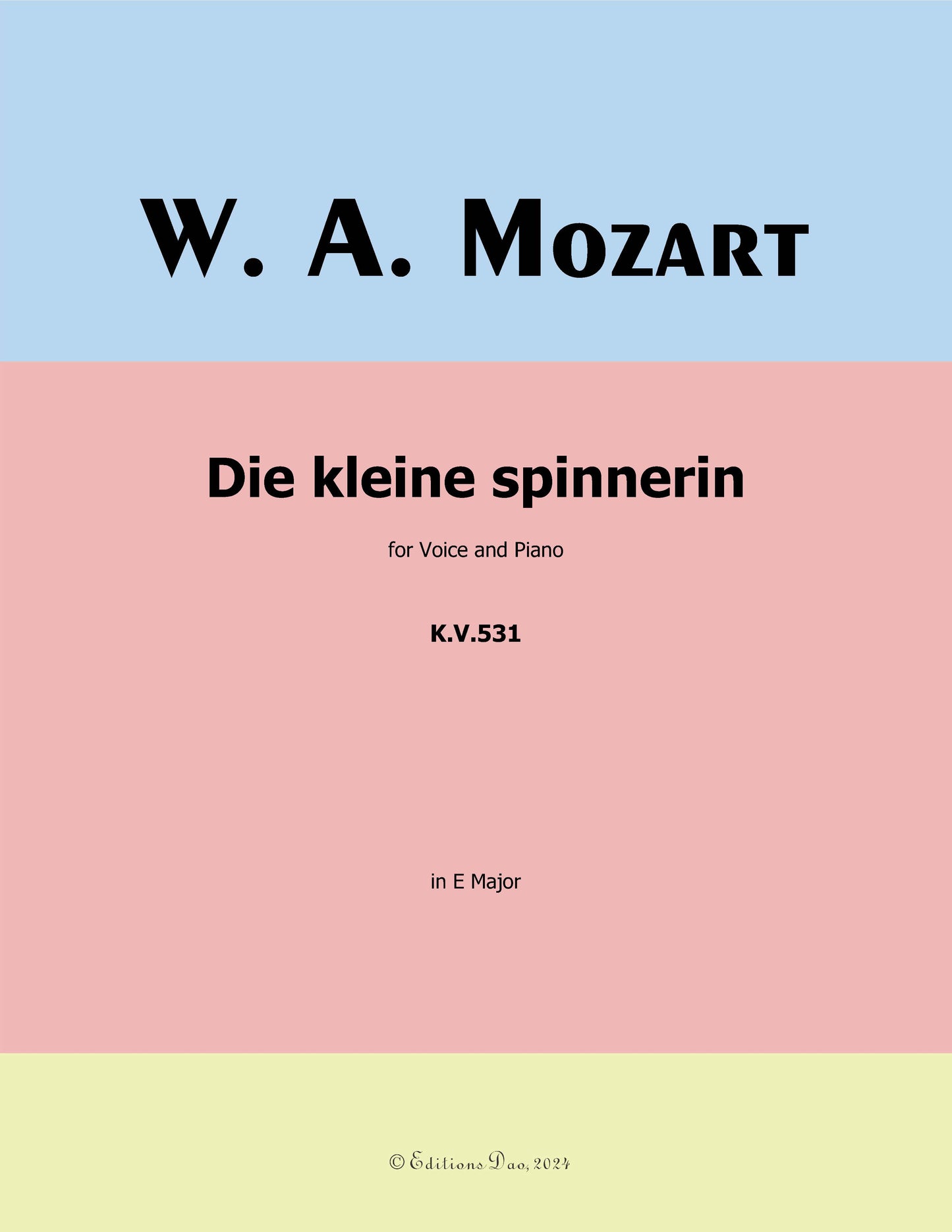 Die kleine spinnerin, by W. A. Mozart