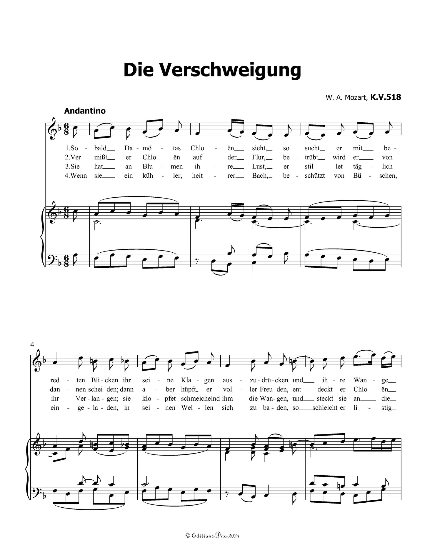 Die verschweigung, by W. A. Mozart