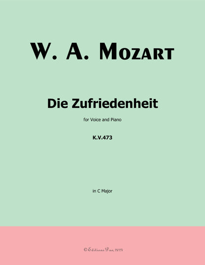 Die zufriedenheit, by W. A. Mozart