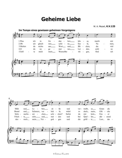 Geheime Liebe, by W. A. Mozart