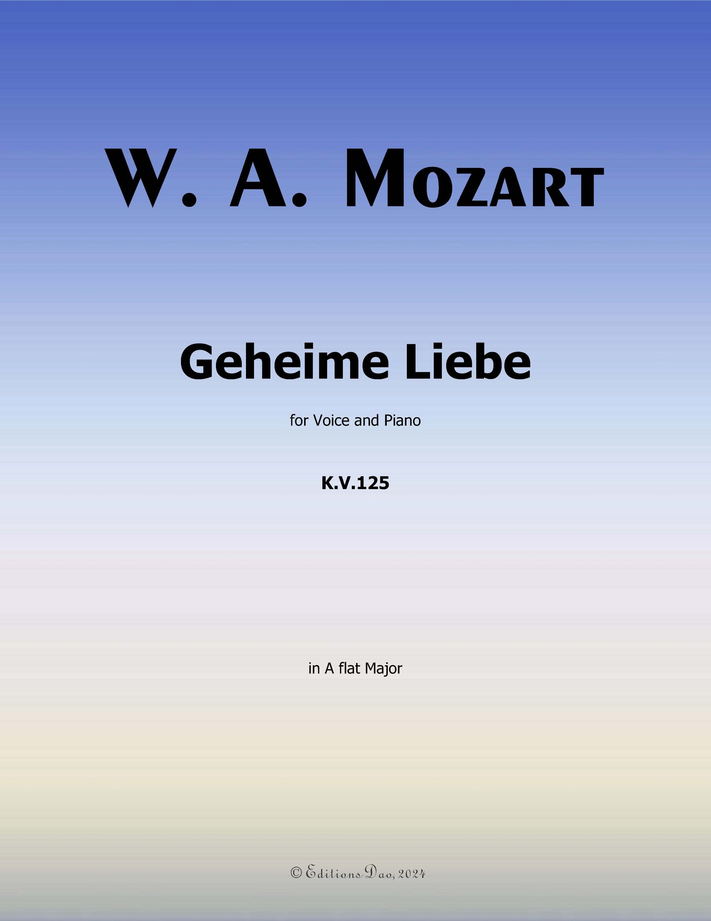 Geheime Liebe, by W. A. Mozart