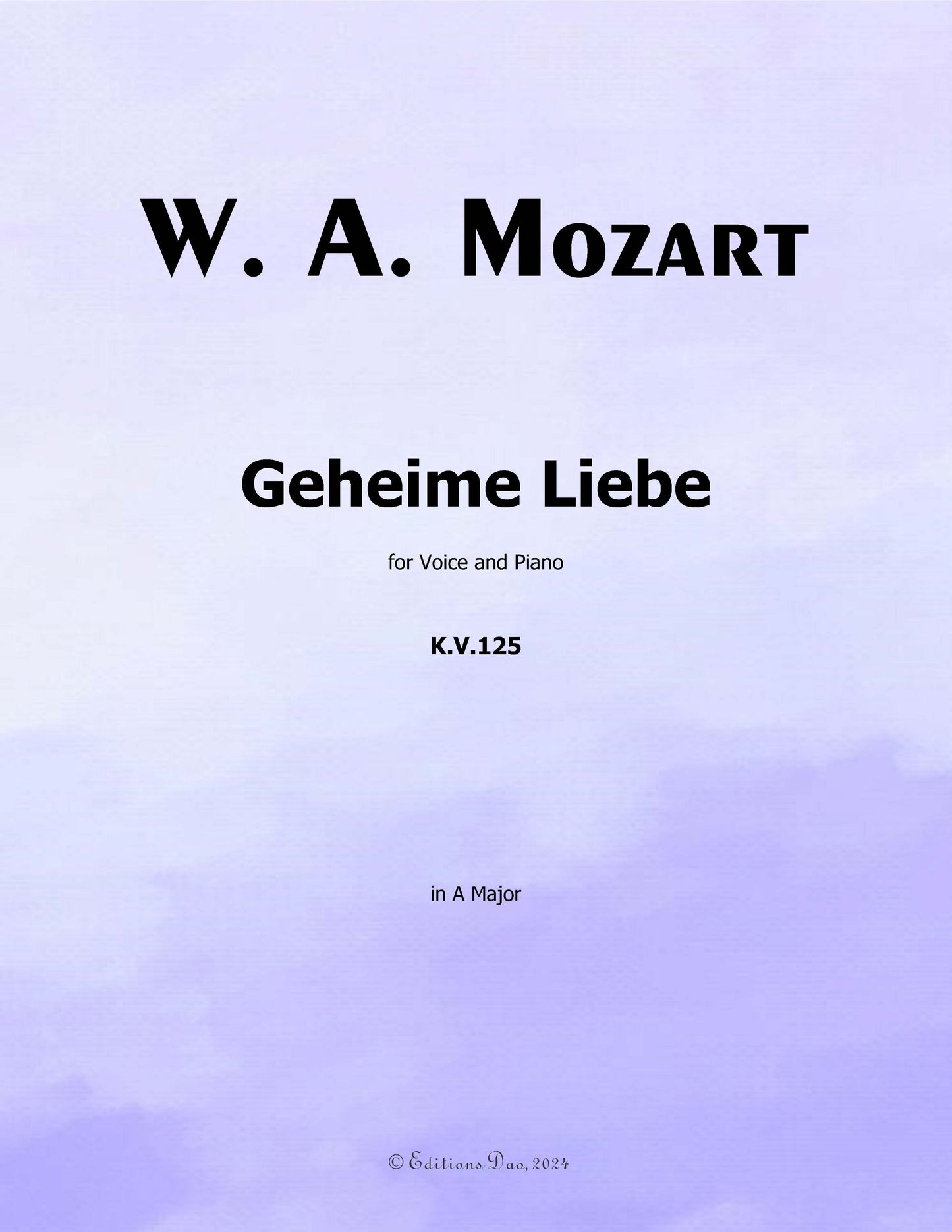 Geheime Liebe, by W. A. Mozart