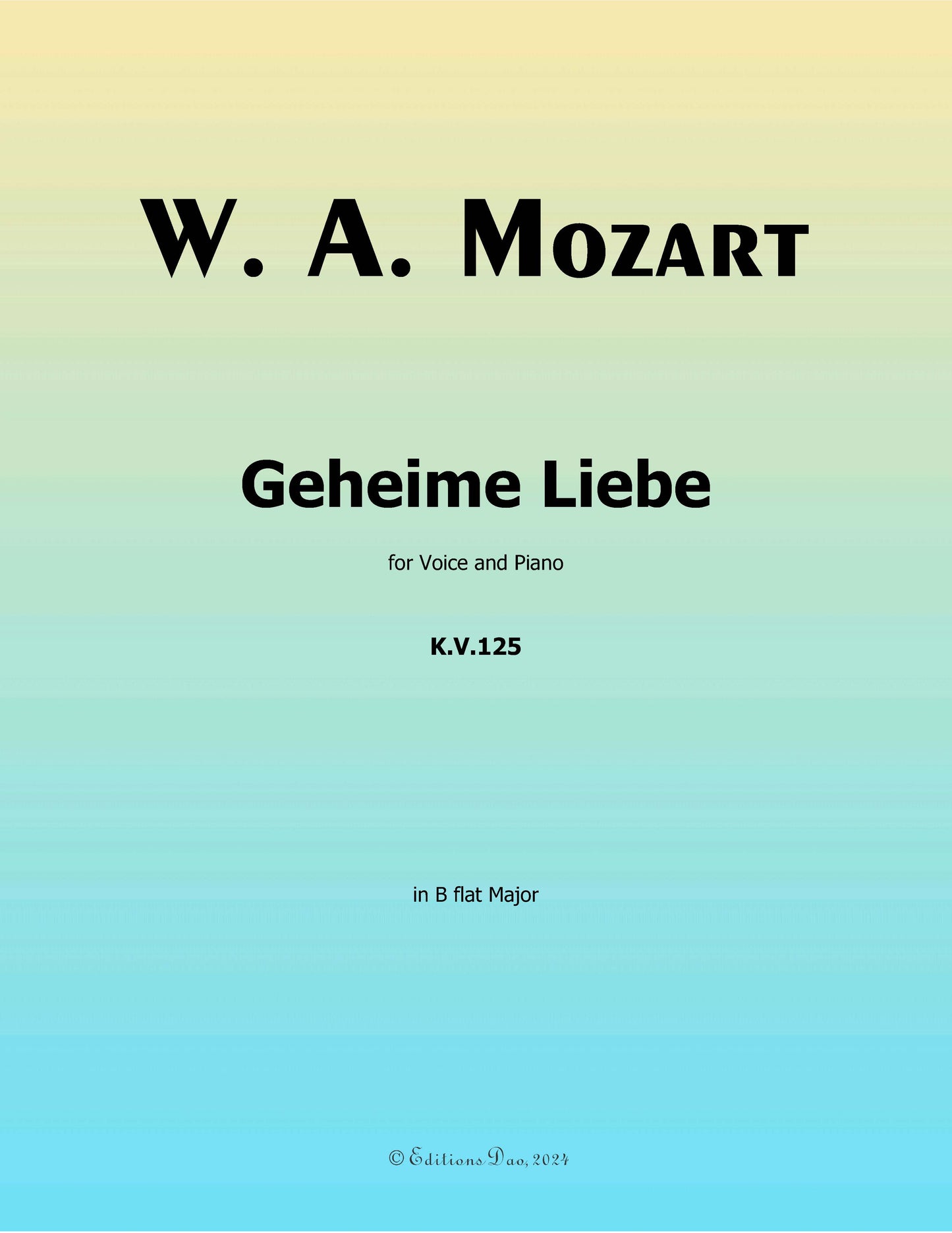 Geheime Liebe, by W. A. Mozart
