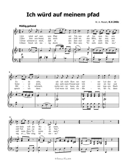 Ich wurd auf meinem pfad, by W. A. Mozart