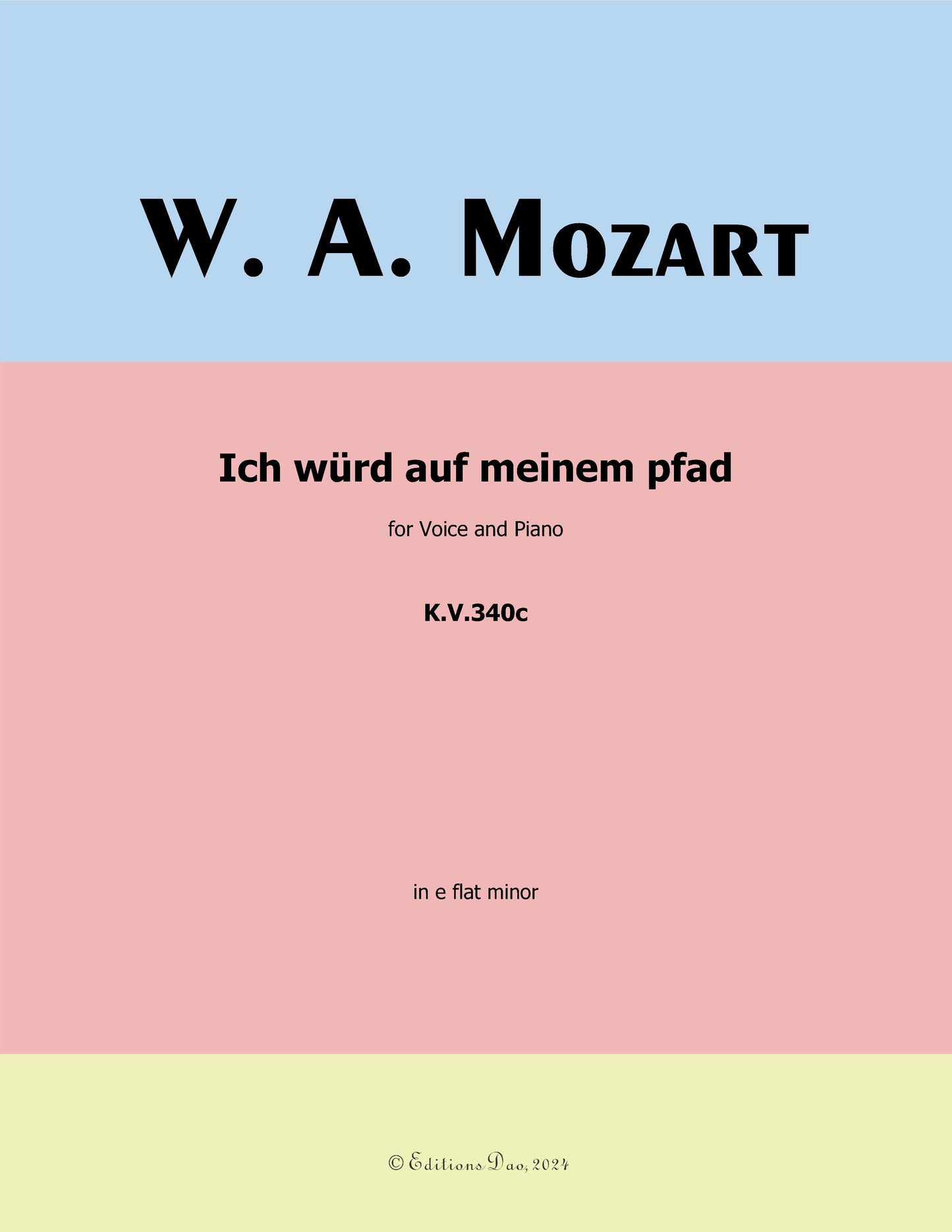 Ich wurd auf meinem pfad, by W. A. Mozart