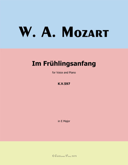 Im fruhlingsanfang, by W. A. Mozart