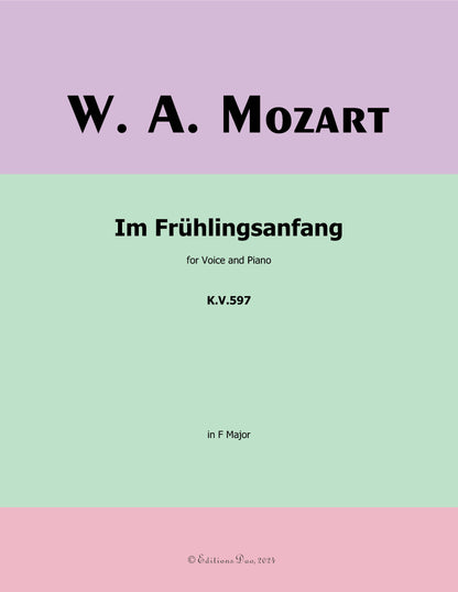 Im fruhlingsanfang, by W. A. Mozart