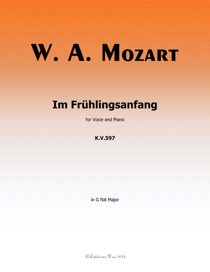 Im fruhlingsanfang, by W. A. Mozart