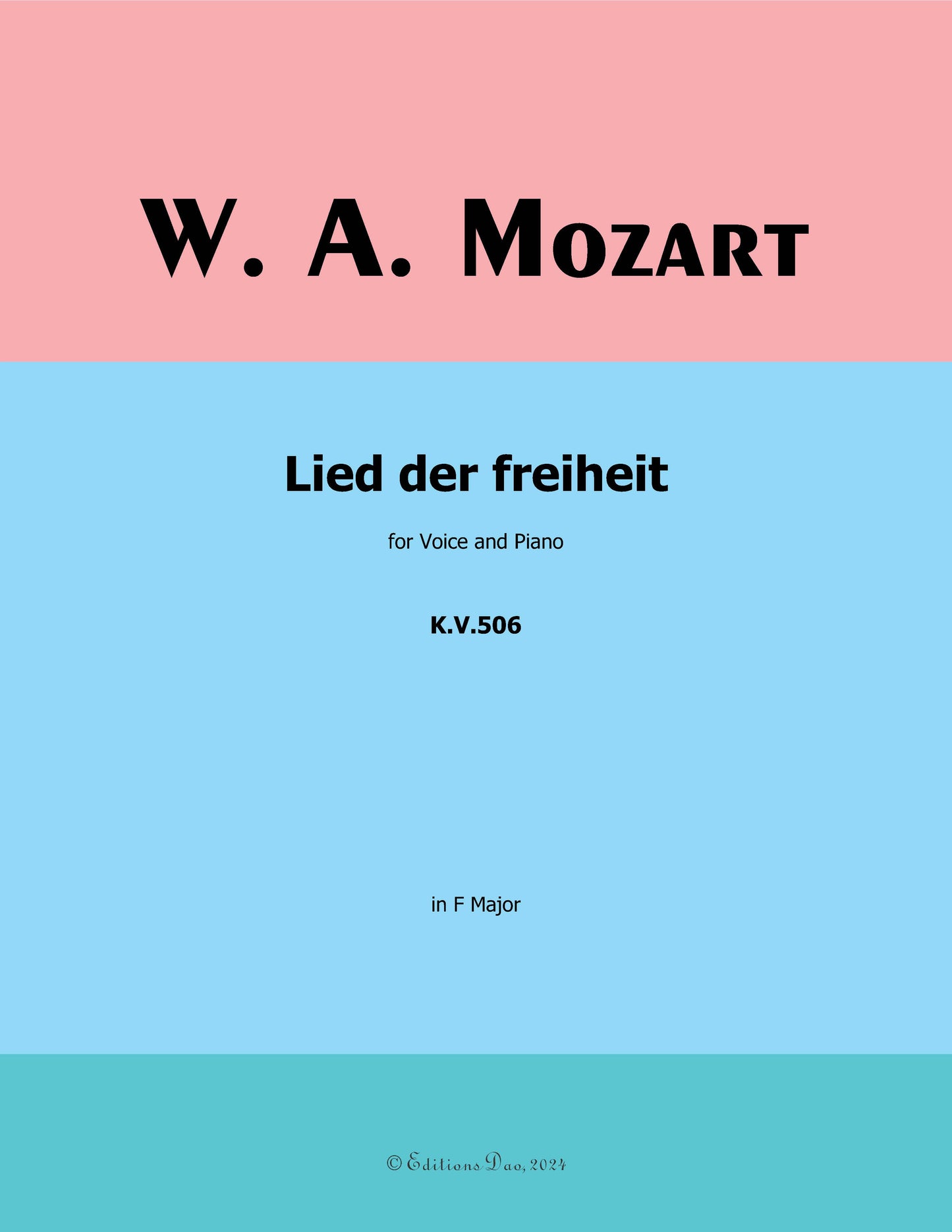 Lied der freiheit, by W. A. Mozart