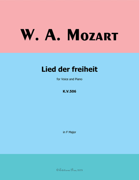 Lied der freiheit, by W. A. Mozart
