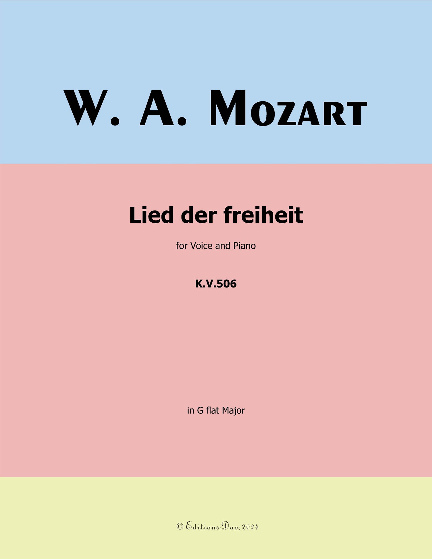 Lied der freiheit, by W. A. Mozart