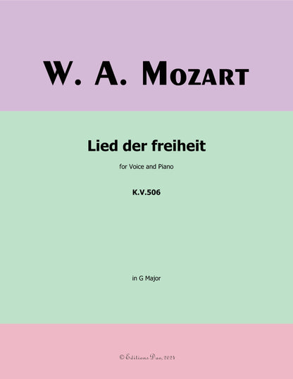Lied der freiheit, by W. A. Mozart