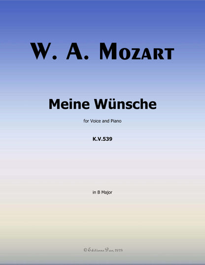 Meine wunsche, by W. A. Mozart