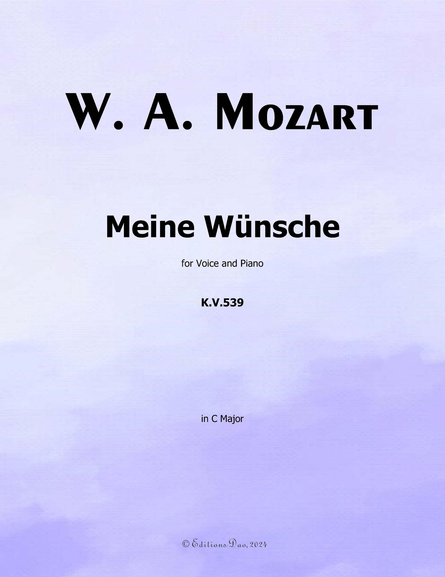 Meine wunsche, by W. A. Mozart